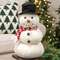 Stuffed Sherpa Snowman In Top Hat & Scarf, 15"H CW4034;