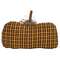 Stuffed Orange & Black Mini Check Long Primitive Pumpkin Sitter