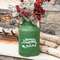Distressed Green Metal Merry Christmas Santa & Reindeer Milk Can 70215;