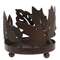 Rusty Finish Metal Fall Leaves Pillar Holder - 4.25"H