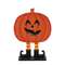 Wooden Smiling Jack O Lantern In Boots on Base - 7.25"H