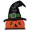 Haunting Night Wooden Witch Jack on Base - 12"H