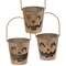 Distressed Metal Jack O Lantern Luminary Bucket - 3 Asstd.
