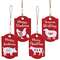On the Farm Beaded Wooden Red Ornament - 4 Asstd.