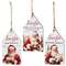 Vintage Santa Believe Wooden Tag - 3 Asstd.