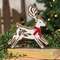 Laser Cut Leaping Holly Reindeer Sitter 38661;