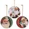 Vintage Santa Cheer Round Ornament - 3 Asstd.