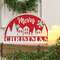 Sparkle Snowflake Merry Christmas Village Sign on Base 38740;