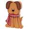 Puppy In Scarf Chunky Wood Sitter