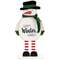 Warm Winter Wishes Wooden Snowman with Scarf on Base - 10.25"H