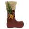 Distressed Primitive Wood Red Stock Sitter with Pine & Rusty Star