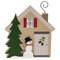 Snowman & Pine Tree Chunky Winter House Sitter