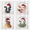 Christmas Farm Animal Box Sign - 4 Asstd.