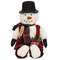 Cleo Snowman Doll with Plaid Greenery Sack