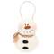Fleece Snowman Hanger with Red Ticking Scarf - 8"H