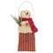 Stuffed Jingle Snowman with Pine In Ticking Stripe Sack Hanger