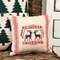 Reindeer Crossing Striped Pillow 19541;