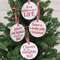 On Santa's Drinking List Round Ornament w/Ribbon, 4 Asstd. 38596;