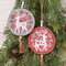 Yuletide Folklore Round Wooden Reindeer Ornament, 2 Asstd.