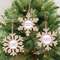 Merry Everything Wooden Snowflake Ornament, 3 Asstd. 38890;