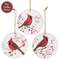 Cardinal Round Ornaments - Love, Hope, Loved 3 Asstd.