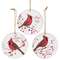 Cardinal Round Ornaments - Love, Hope, Loved 3 Asstd.