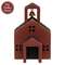 Distressed Wooden Primitive Schoolhouse Block, #39120