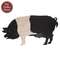 Distressed Carved Wooden Pig Hanger