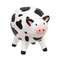 Resin Black & White Cow Sitter