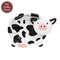 Resin Black & White Cow Trinket Dish