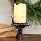65388 Black Metal Reindeer Pillar Candle Holder 65388;