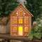 Metal Gingerbread House Luminary, 12"H 70217;