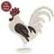 Distressed Metal Rooster - 12" H