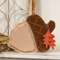 Distressed Chunky Wooden Acorn w/Leaves Sitter 91180;