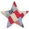 Patchwork Americana Star Pillow - 16"