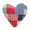 Patchwork Americana Heart Pillow