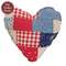 Patchwork Americana Heart Pillow