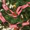 Small Red and White Striped Ribbon Garland, 48"L RJA5631;
