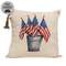 Flags in a Bucket Pillow, 18in x 18in