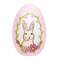 Hand Painted Bunny Portait Wooden Easter Egg