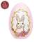 Hand Painted Bunny Portait Wooden Easter Egg