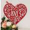Vined Love Hanging Heart Sign