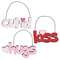 3 Set - Cupid, Hugs, Kiss Cutout Word Ornaments