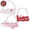 3 Set - Cupid, Hugs, Kiss Cutout Word Ornaments