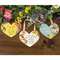 Vintage Floral Friendship Wooden Heart Ornament - 3 Asstd.