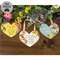 Vintage Floral Friendship Wooden Heart Ornament - 3 Asstd.