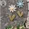 Distressed Wood Daisy Magnet - 2 Asstd.