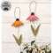 Distressed Wood Coneflower Hanger - 2 Asstd.