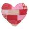 Vintage Patchwork Heart Pillow - 10"H