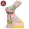 Vintage Floral Quilt Bunny Pillow - 10.5"H
